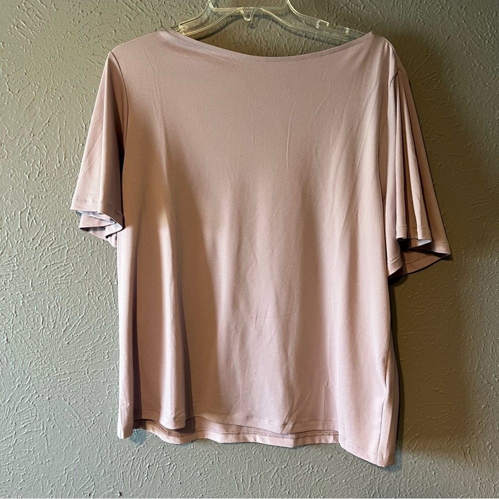 H&M Conscious‎ Choice Mauve Short Sleeve Blouse Size M NWT